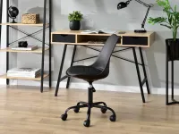 krzesło obrotowe luis move czarny skóra ekologiczna,podstawa czarny