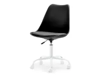 Produkt: krzesło obrotowe luis move czarny skóra ekologiczna,podstawa biały