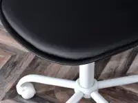 krzesło obrotowe luis move czarny skóra ekologiczna,podstawa biały