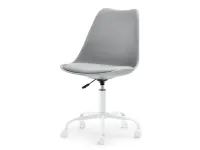 Produkt: krzesło obrotowe luis move szary skóra ekologiczna,podstawa biały