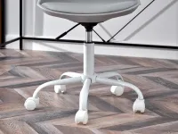 krzesło obrotowe luis move szary skóra ekologiczna,podstawa biały