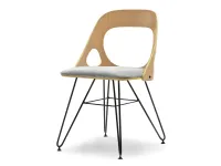 Produkt: krzesło aida dąb-szary-melanż tkanina,podstawa czarny