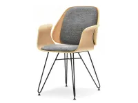 Produkt: krzesło sila dąb-grafit-melanż tkanina,podstawa czarny