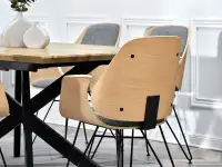 krzesło sila dąb-grafit-melanż tkanina,podstawa czarny