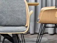 krzesło sila dąb-grafit-melanż tkanina,podstawa czarny