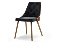 Produkt: krzesło magnum orzech-czarny welur,podstawa orzech