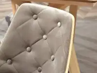 krzesło magnum dąb-beżowy welur, podstawa dąb
