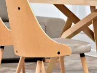 krzesło magnum dąb-beżowy welur, podstawa dąb