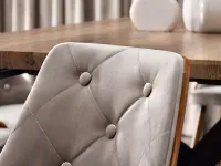 krzesło magnum orzech-beżowy welur,podstawa orzech