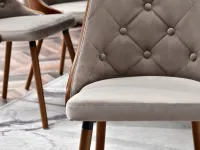 krzesło magnum orzech-beżowy welur,podstawa orzech