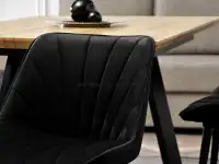 krzesło evita czarny welur,podstawa czarny