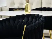krzesło rosa czarny welur,podstawa złoty