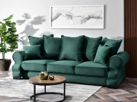 sofa tosca zielony tkanina,podstawa czarna