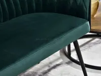 sofa rosa zielony welur, podstawa czarny