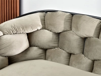 sofa pilo piaskowy welur, podstawa czarny