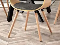 krzesło elina dąb-brąz tkanina,podstawa dąb