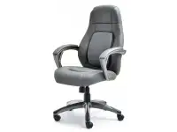 Produkt: fotel biurowy deker szary skóra-ekologiczna,podstawa szary