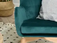 fotel luka zielony tkanina,podstawa buk