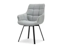 Produkt: Krzesło aruba szary skóra-ekologiczna, podstawa czarny