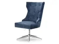 Produkt: fotel elba niebieski tkanina, podstawa chrom