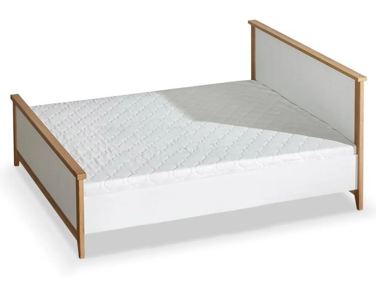 Białe łóżko 160X200  w skandynawskim stylu BG13