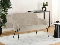 Sofa biagio beżowy tkanina, podstawa czarny