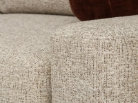 Sofa rozkładana z funkcją spania i pojemnikiem na pościel LINDO BEŻOWY - tapicerowany bok, podłokietnik