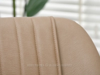 Beżowe krzesło tapicerowane ze skóry ekologicznej CHIARA - skóra ekologiczna