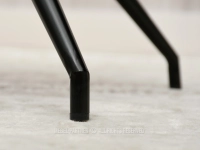 Beżowe krzesło tapicerowane ze skóry ekologicznej CHIARA - zabezpieczające stópki