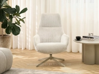 BEŻOWY fotel wypoczynkowy obrotowy ARMANDO PODSTAWA BEŻ - elegancki design