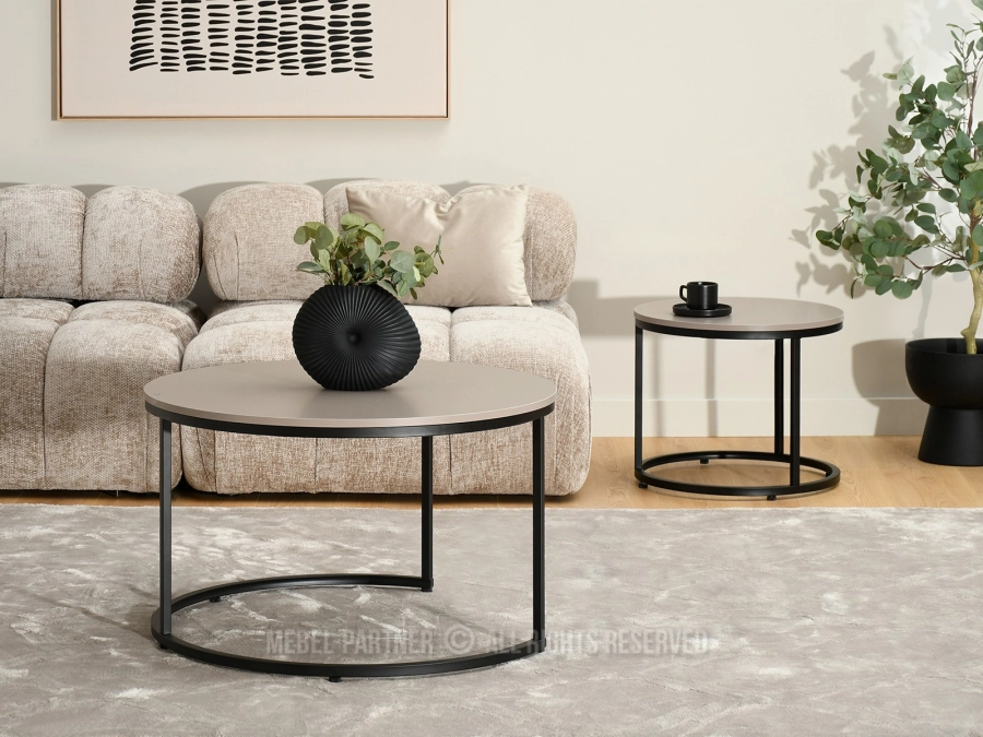 Zestaw okrągłych stolików kawowych - jakość, wygoda i design