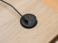 Biurko elektryczne z regulacją OTSO 120 SONOMA - CZARNY - złącza USB