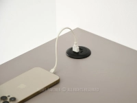 Biurko z regulacją OTSO 100 BEŻ KREMOWA NOGA - port usb