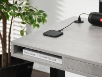Biurko z regulacją wysokości OTSO 120 BETON - CZARNY STELAŻ - betonowe biurko