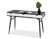 Produkt: biurko boden czarne-białe drewno, podstawa czarny