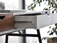 Duże biurko loftowe ze schowkami BODEN PATCHWORK - prowadnica