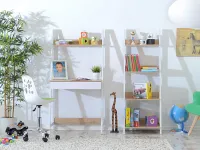 Regał drabina do pokoju dziecięcego - w aranżacji z biurkiem DALEN oraz krzesłem FOOT