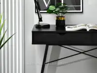 Biurko czarne z szufladami FALUN - biurko z drewnianym korpusem