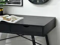 Biurko czarne z szufladami FALUN - praktyczne biurko