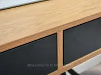 Stylowe biurko z szufladami FALUN DĄB-CZARNY - nowoczesny model