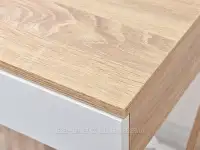 Biurko skandynawskie z szufladami HILDA DĄB SONOMA BIAŁE -  biurko z drewna