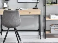 Biurko do pracy w domu KALAN DĄB SONOMA - CZARNY - biurko w kolorze sonoma
