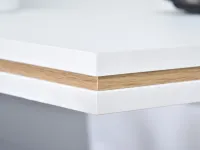 Biurko LARK L12 BIAŁY + JESION z szufladami na cichy domyk - charakterystyczne detale