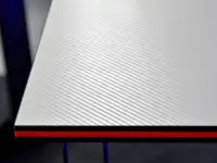 Biurko narożne białe MADS C KARBON REDLINE - karbonowe biurko