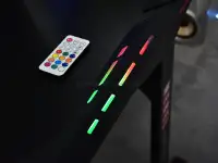 Biurko gamingowe z poświetleniem RGB MADS LED CZARNY KARBON - oświetlenie RGB 