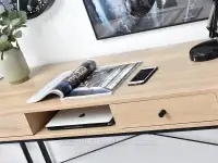 Biurko nowoczesne z szufladami NILS DĄB SONOMA - CZARNY - biurko z otwartą półką