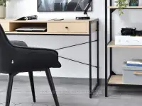 Biurko nowoczesne z szufladami NILS DĄB SONOMA - CZARNY - biurko z czarnymi uchwytami