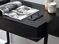 Biurko gabinetowe z szufladą NORS CZARNY - biurko drewniane