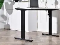 Regulowane biurko elektryczne WILLY BIAŁY KARBON  - biurko regulowane z solidną podstawą