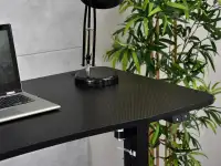 Czarne biurko z regulacją wysokości WILLY KARBON - karbonowe biurko